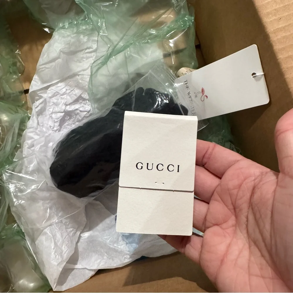 Gucci GG Logo Supremelis Black Tights